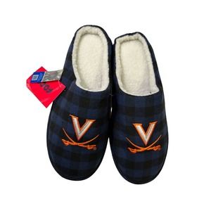FOCO Men's Virginia Cavaliers NCAA Sherpa Lined Memory Foam Slippers L 9/10